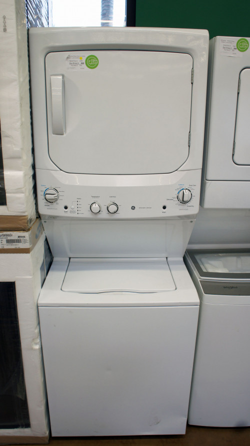 27" GE GUD27ESSMWW Electric Laundry Center