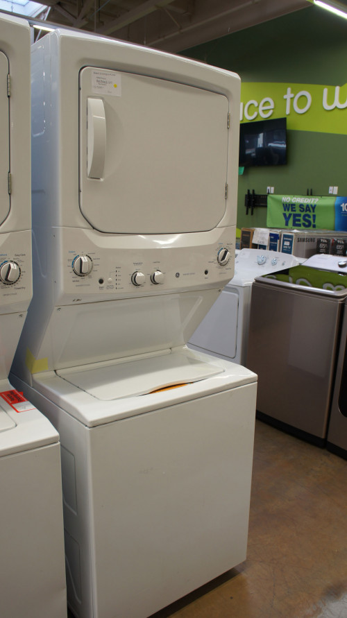 27" GE GUD27GSSM2WW Gas Stacked Laundry Center