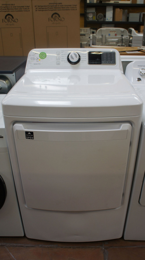 27" Midea MLG45N1BWW 7.5 cu.ft. Front Load Gas Dryer