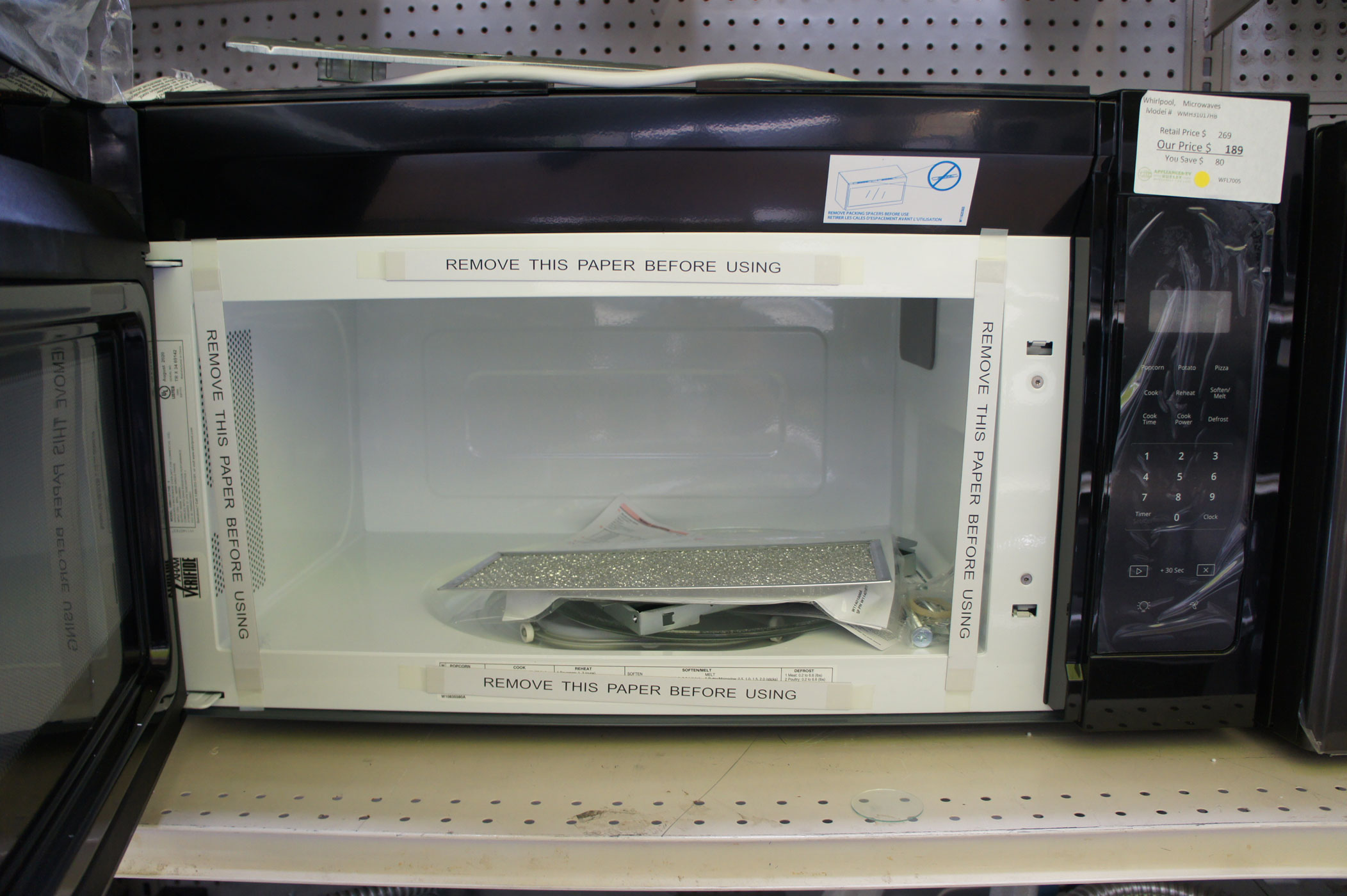 Whirlpool WMH31017HB 1.7 cu. ft. OTR Microwave Oven - Image 5