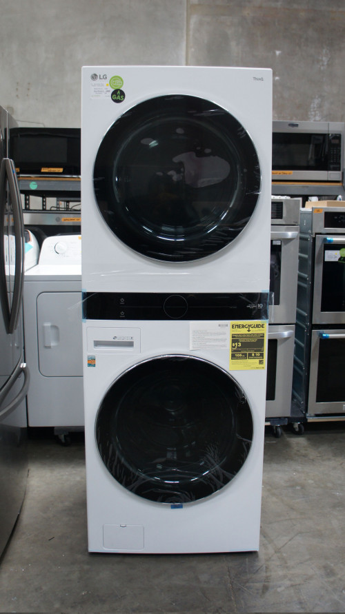 27" LG WKGX201HWA 11.9 cu. ft. Smart Gas Single Unit WashTower