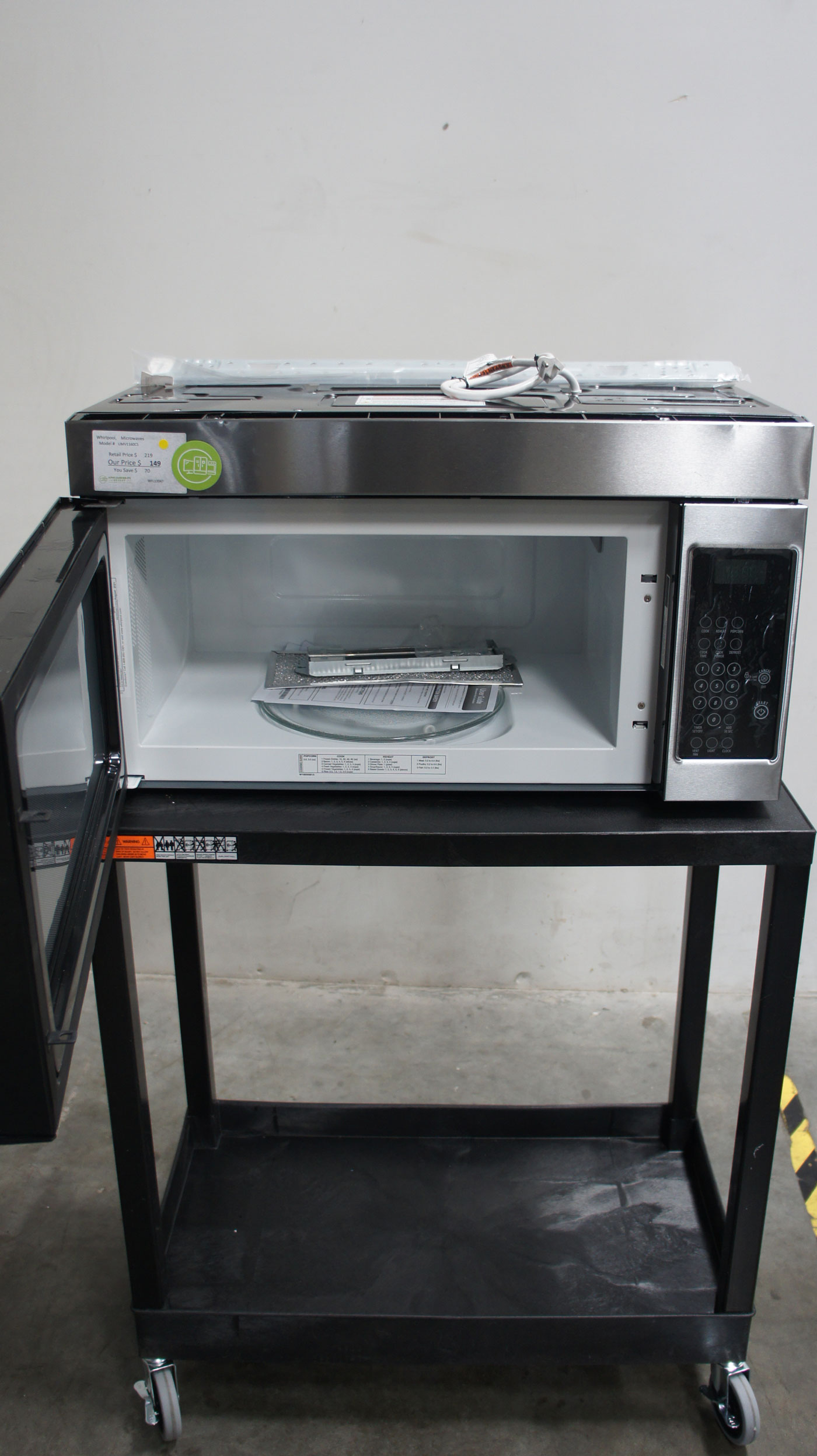 30" Whirlpool UMV1160CS 1.6 cu.ft. OTR Microwave Oven - Image 2