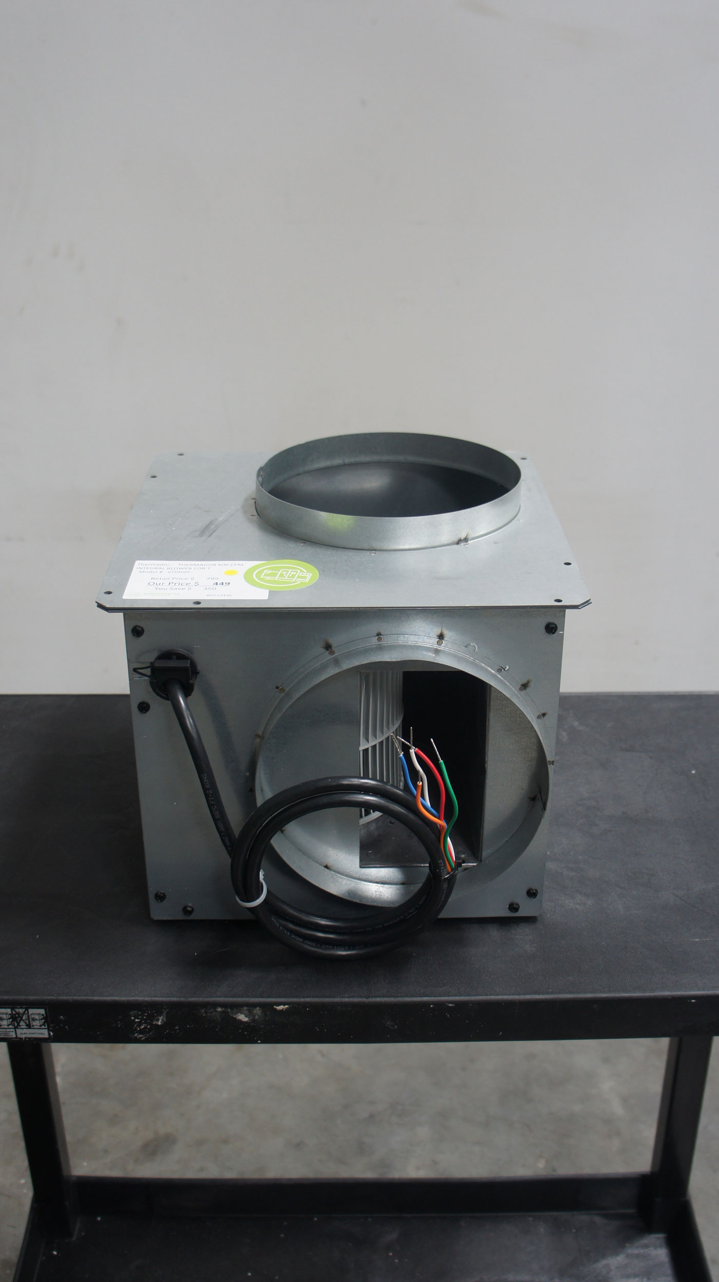 THERMADOR VTD600P 600 CFM Flexible Blower for Downdraft