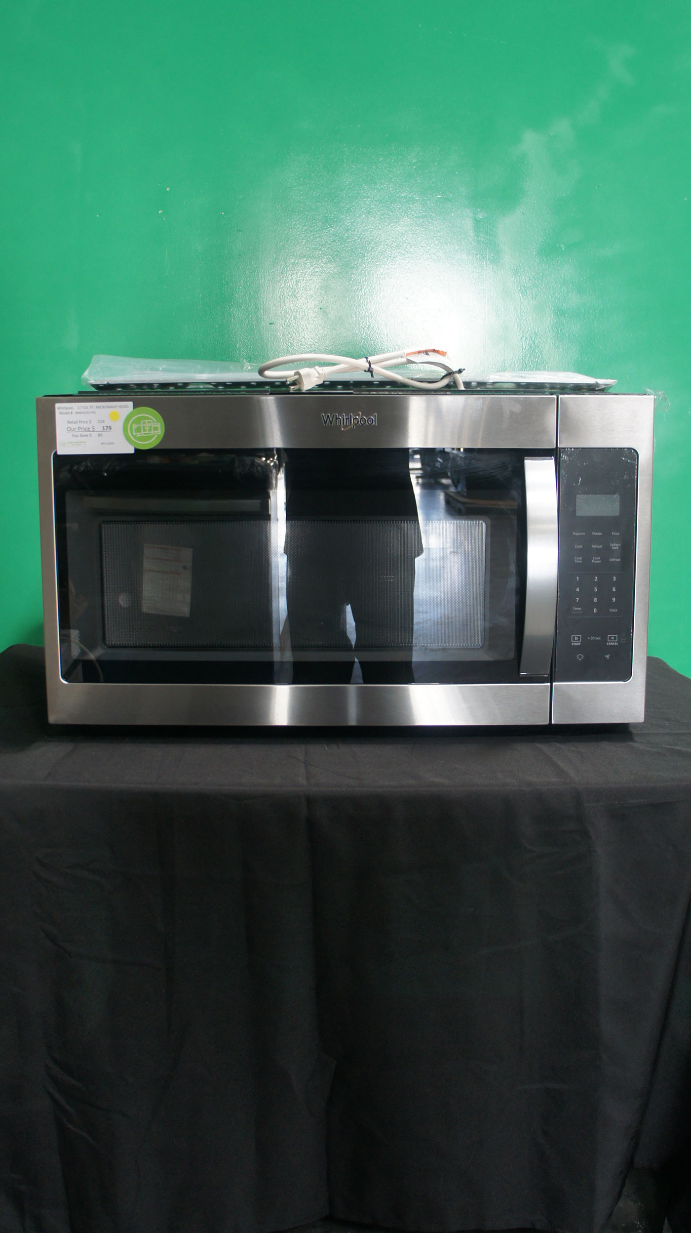 30" Whirlpool WMH31017HS 1.7 cu.ft. OTR Microwave Oven