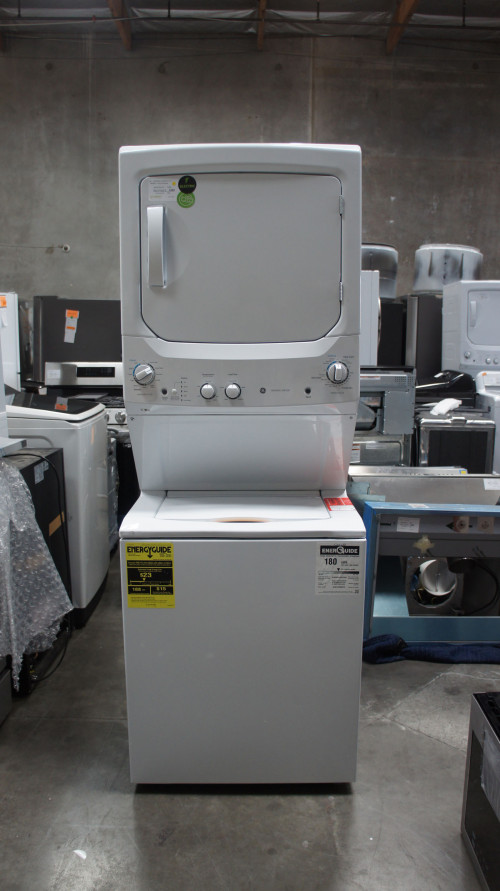 27" GE GUD27GSSMWW Gas Laundry Center