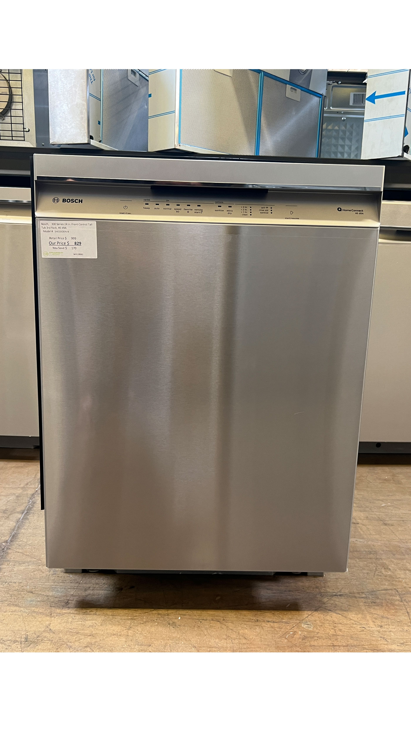 24" Bosch SHE53C85N Full Console Built-In Smart Dishwasher - Image 2