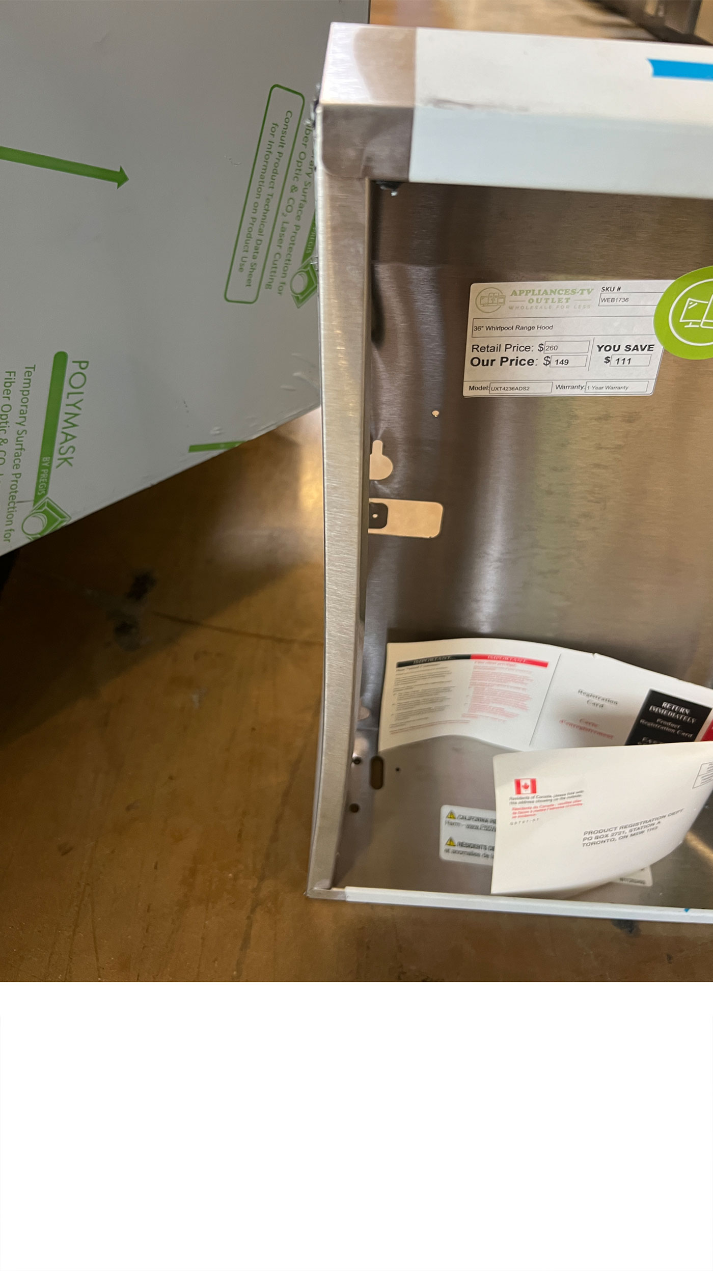 36" Whirlpool UXT4236ADS Under Cabinet Range Hood - Image 3