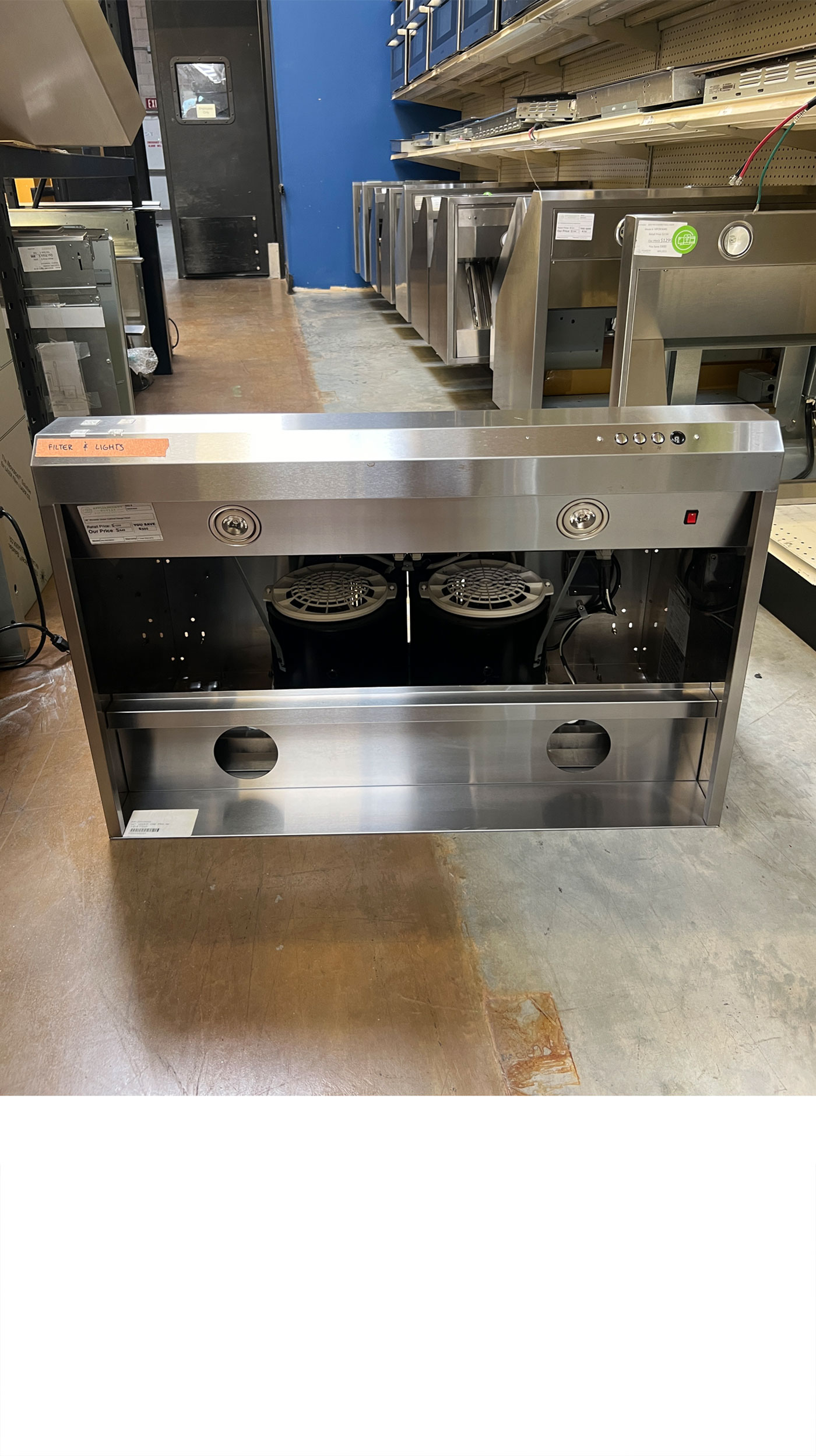 36" Windster RA-35U36SS Under Cabinet Range Hood - Image 2