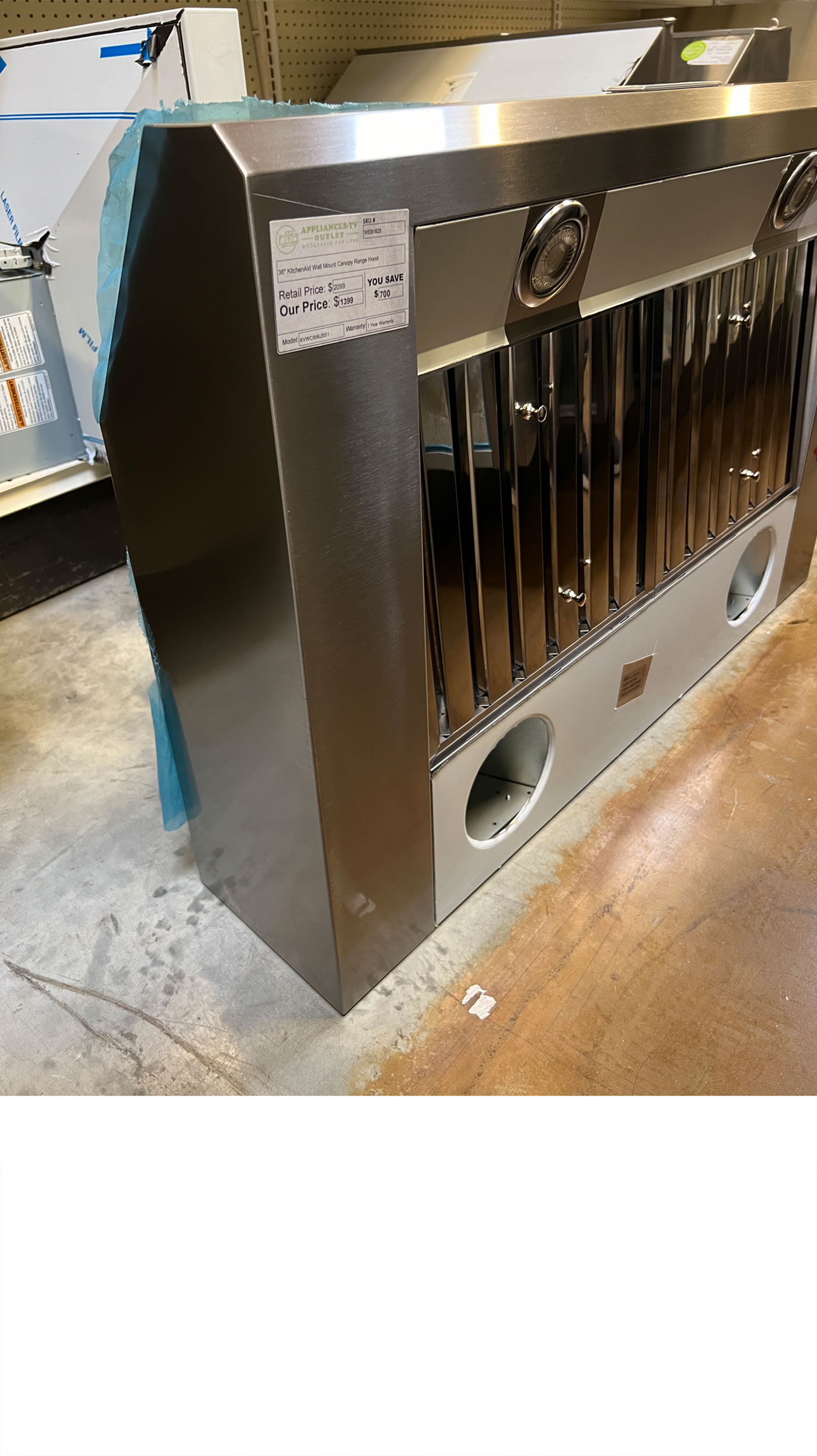 36" KitchenAid KVWC956JSS Wall Mount Canopy Range Hood - Image 3