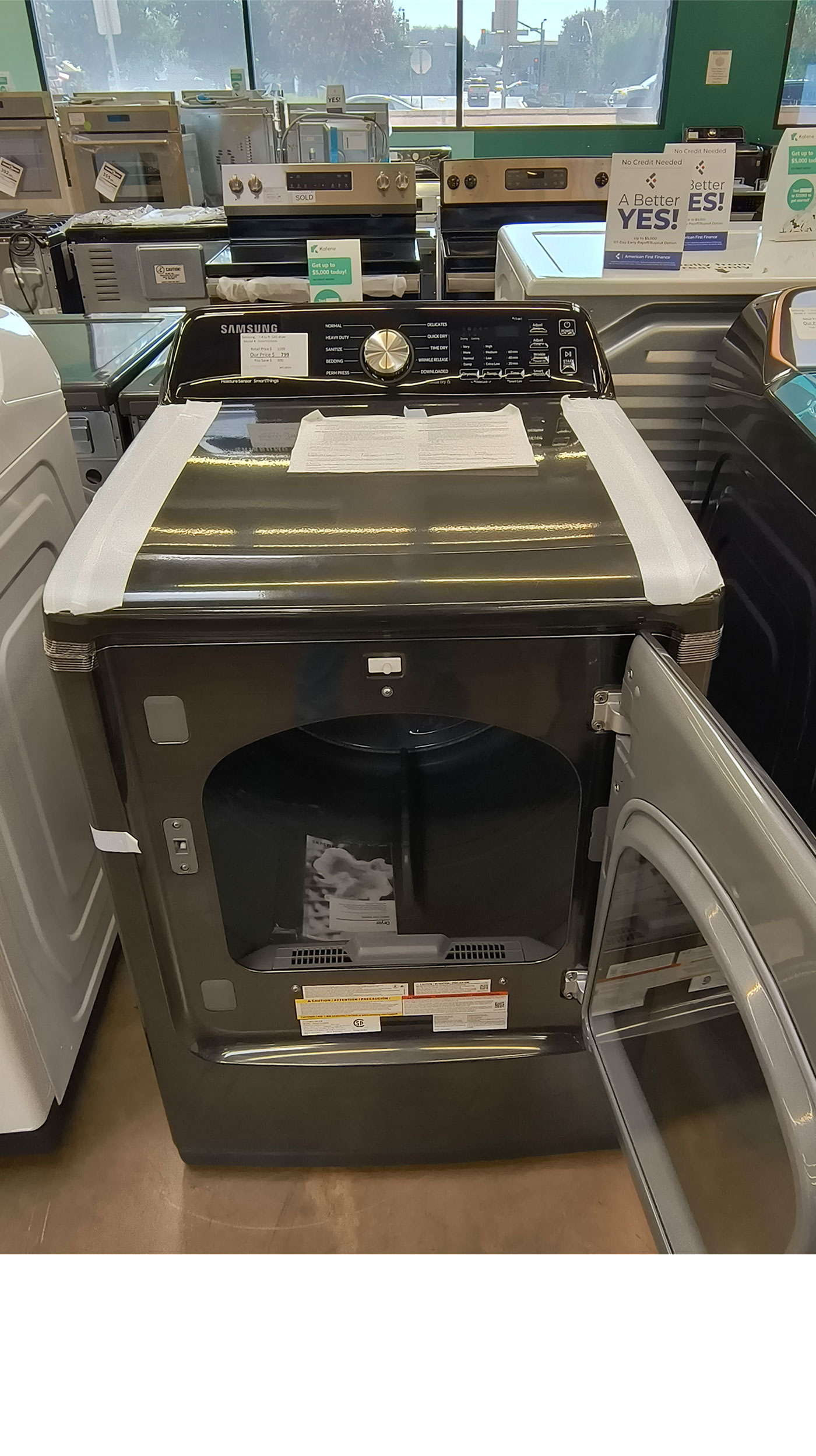 27" Samsung DVG47CG3500V Smart Gas Dryer - Image 5